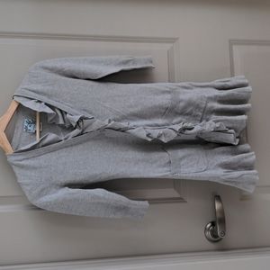 Anthropologie Tabitha grey ruffle sweater